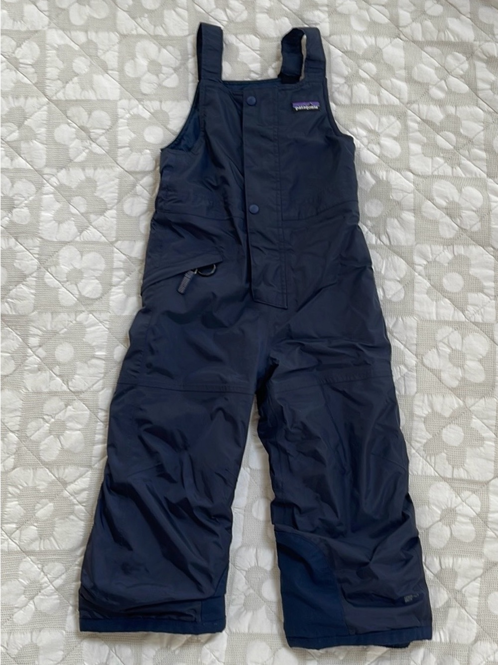 Patagonia Navy Kids Snow Overalls with Adjustable Straps
